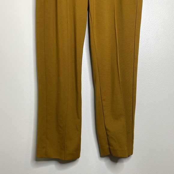 Athleta Eastbound Straight Pant Tencel Spandex Brass Yellow Pull-On Size 6P - Picture 2 of 14